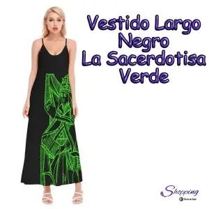 Vestido Largo Negro La Sacerdotisa Verde